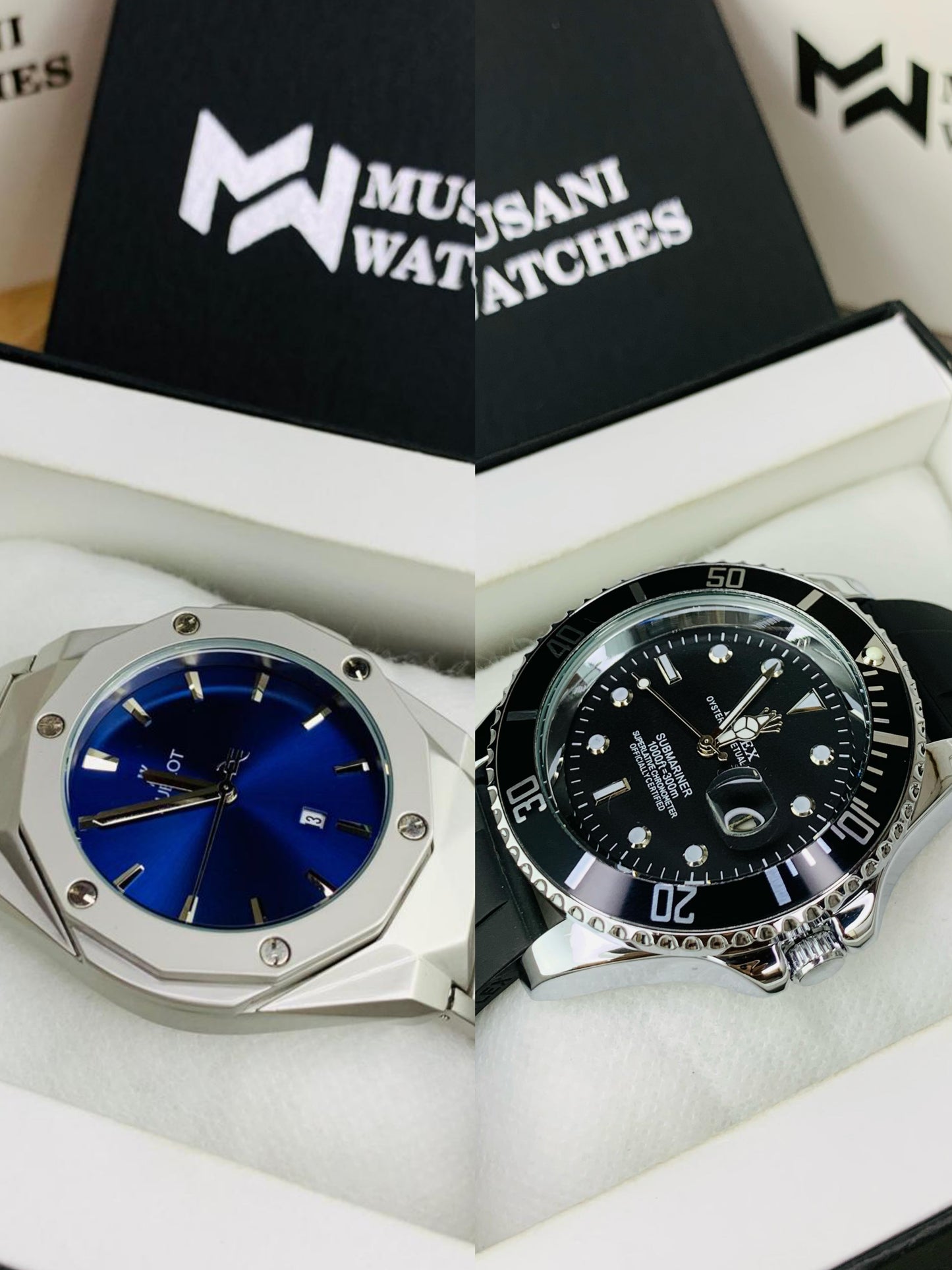 HB Plain Diamond Texture Model (Silver Inner Blue)