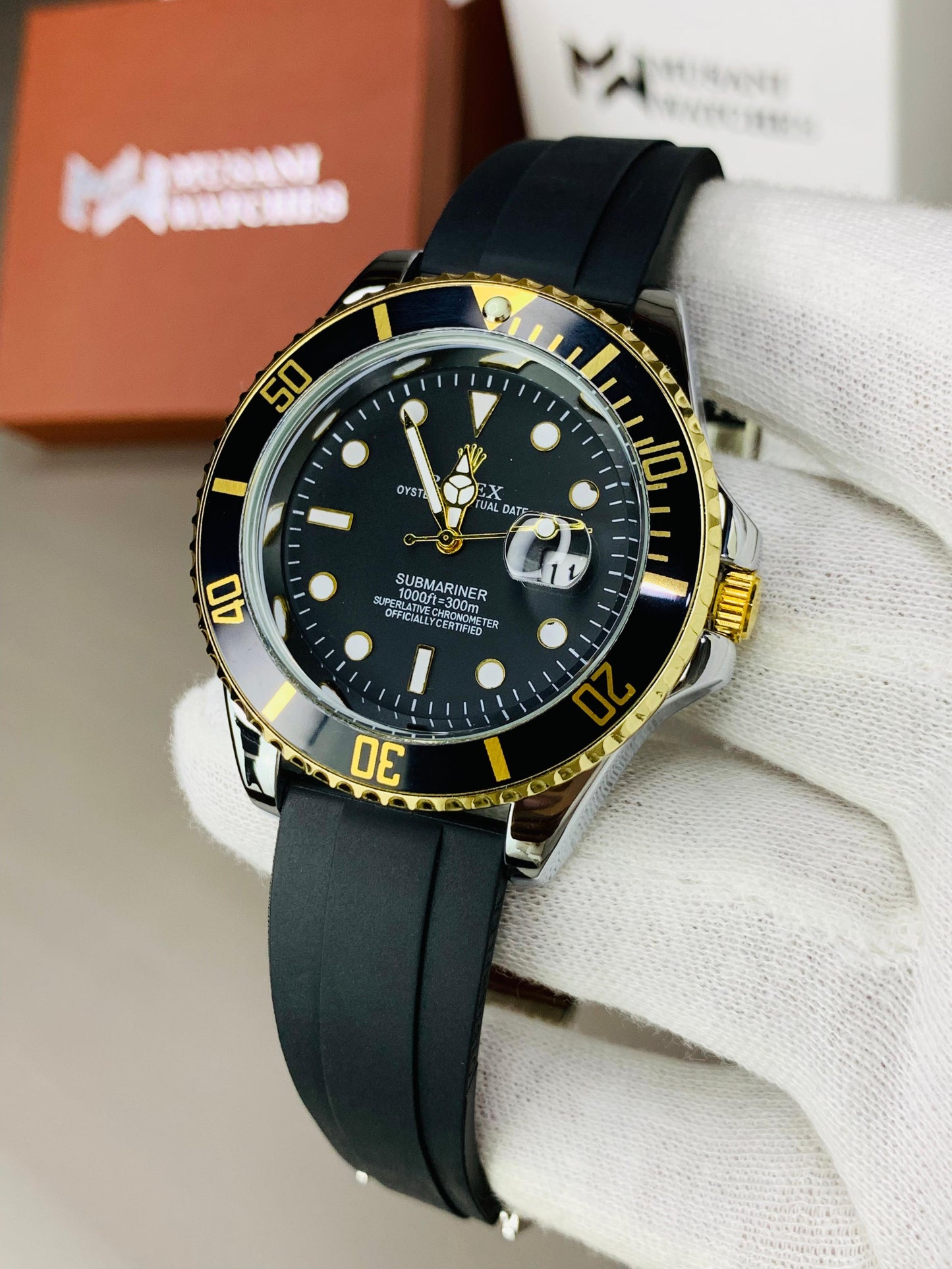 Sub Strap With Date (Two Tone Black)