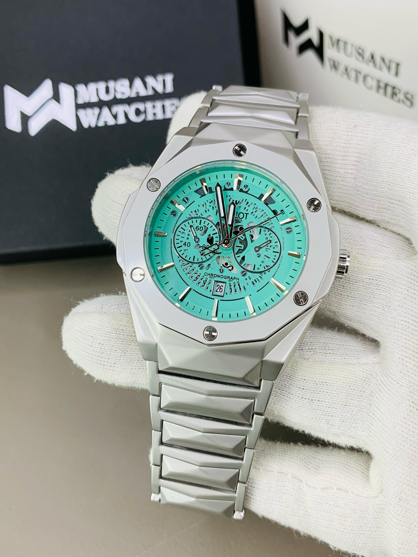 HB Skl| Texture chain| Tiffany BLue