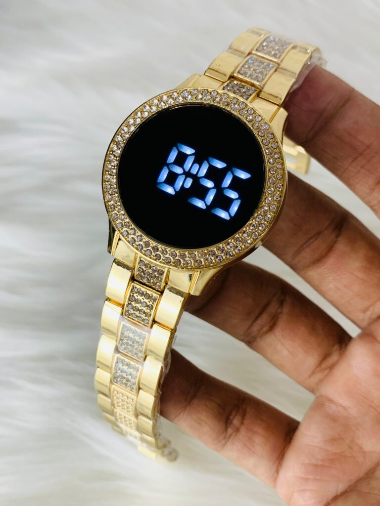 Religio Feminino LED Luxury Watch (Gold)