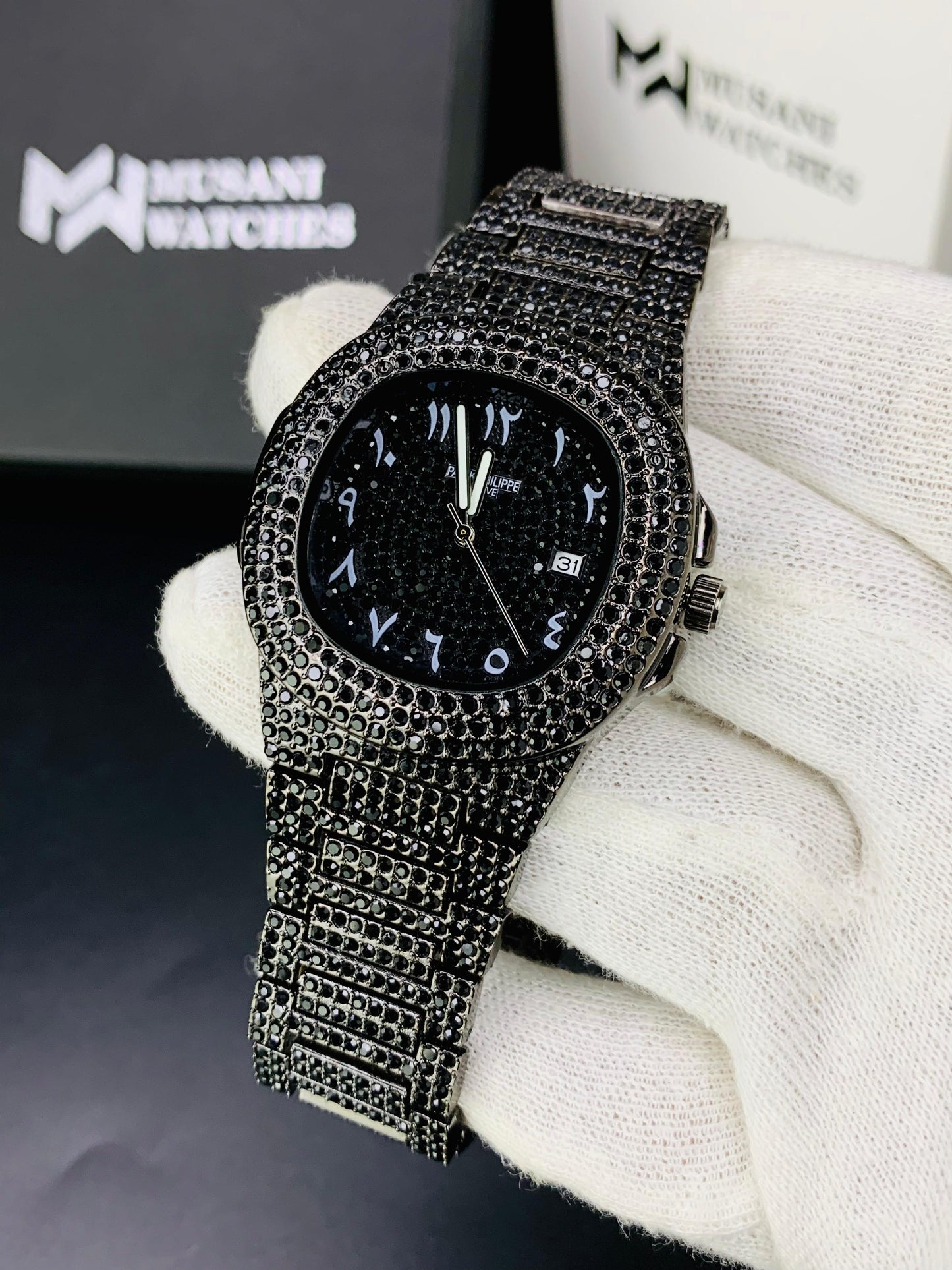 Nautilus Iced Out Arabic Model Black